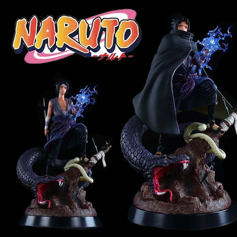 

Bandai Naruto Sasuke Uchiha Action Figure 32CM Two Forms Figurine Toys Model Anime PVC Model High Quality Collection