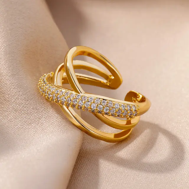 Double Heart Ring - Gold – Urbanitii