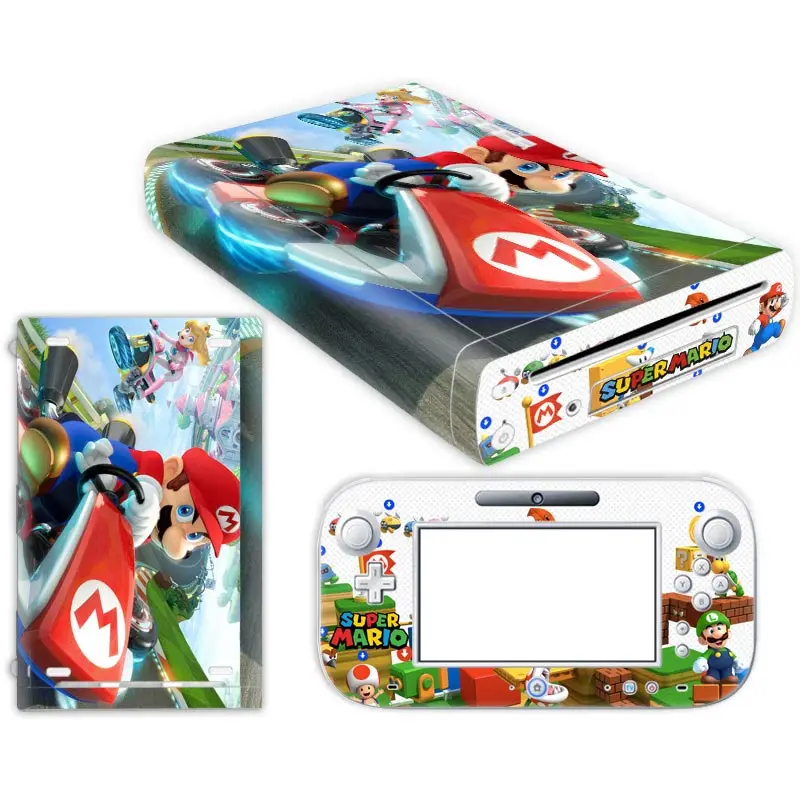 Super Luigi Mari Brothers Vinyl Cover For Nintend Wii U Console Controller Decal Game Accessories For Wii U Skin Sticker 