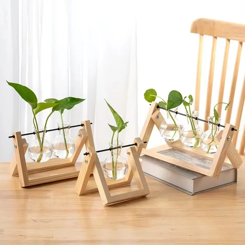 VintageCreativeHydroponicPlantroomdecorTransparentVaseWoodenFramevasefordecoratioGlassTabletopPlantBonsaiDecor-AliExpress