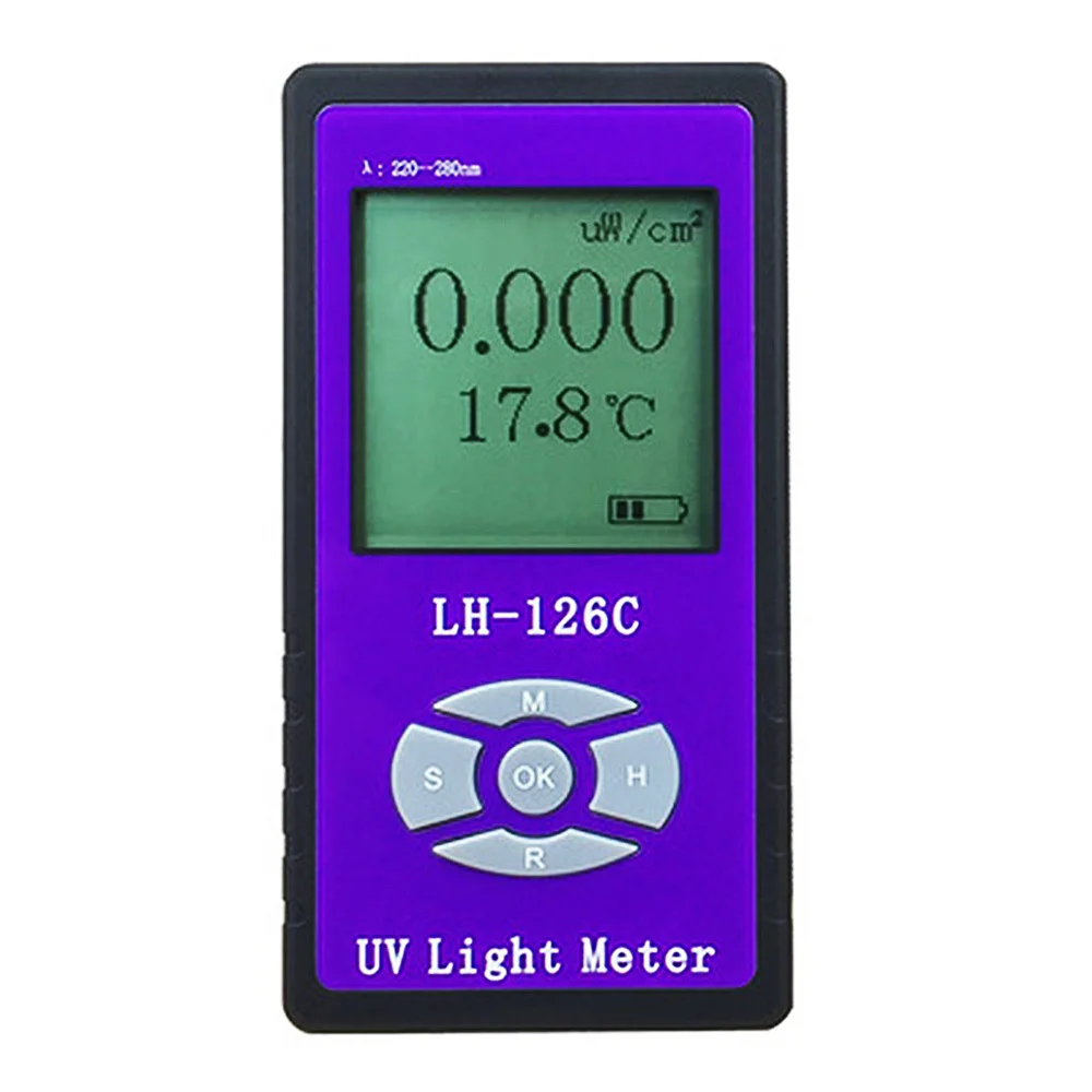 LH-126C UV Power Meter Light Irradiance Tester UVC Radiometer Ultraviolet Radiation Meter For Hospital UV Germicidal Lamp