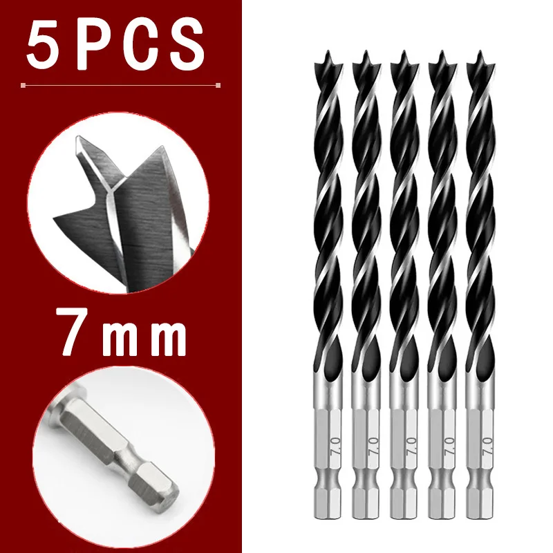 Woodworking Three-Point Drill Bit Set - Precision Hole Reaming Tool