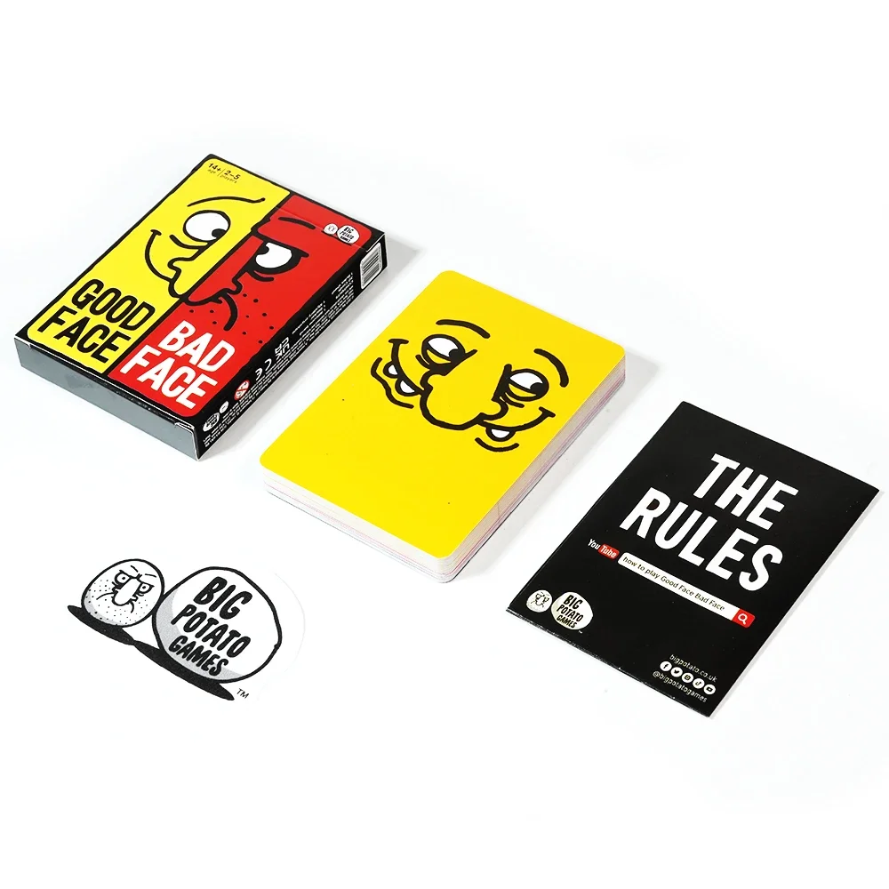 Good Face Bad Face Card Game, divertente gioco da viaggio per la famiglia - immagine 3