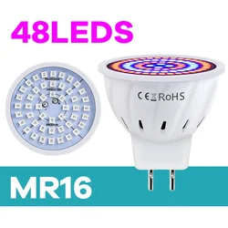 Full Spectrum LED Grow Light Bulb (MR16 - 48Leds)