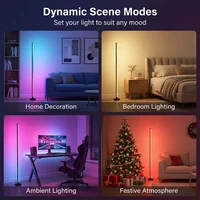 Smart RGB LED Corner Floor Lamp, App And Remote Control, Music Sync Color Changing Light, Modern Mood Lighting for Living Room Bedroom Gaming Setup 6
