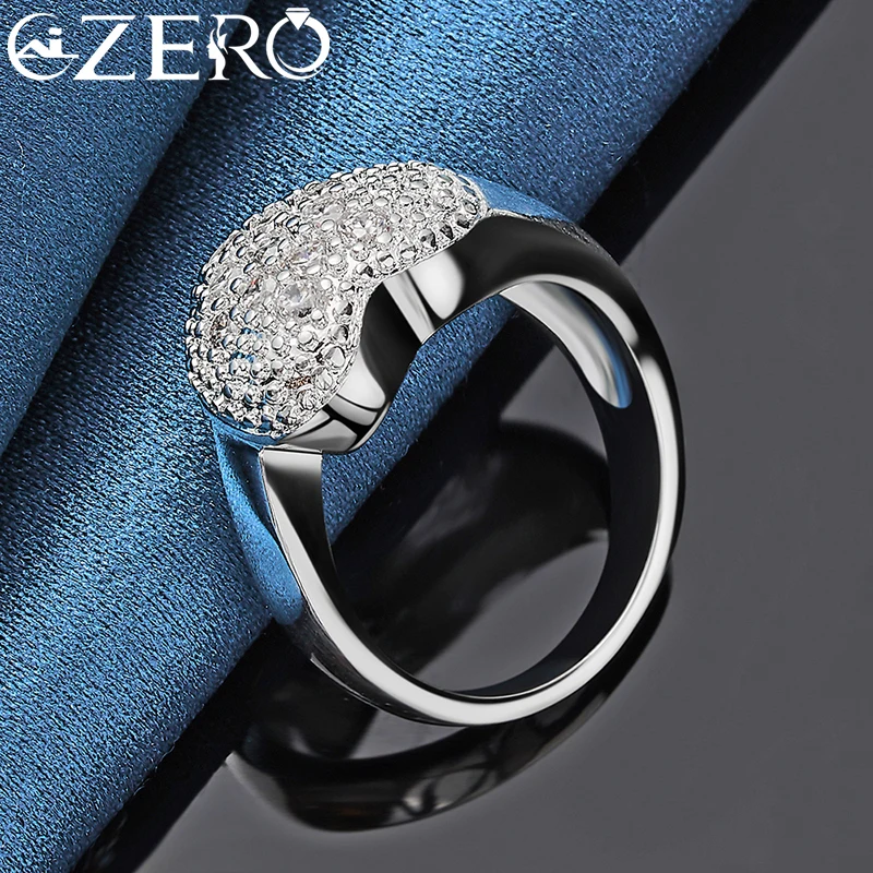 925 Sterling Silver Crystal Love Heart Ring silver ring wedding rings silver rings silver heart ring for Women Man