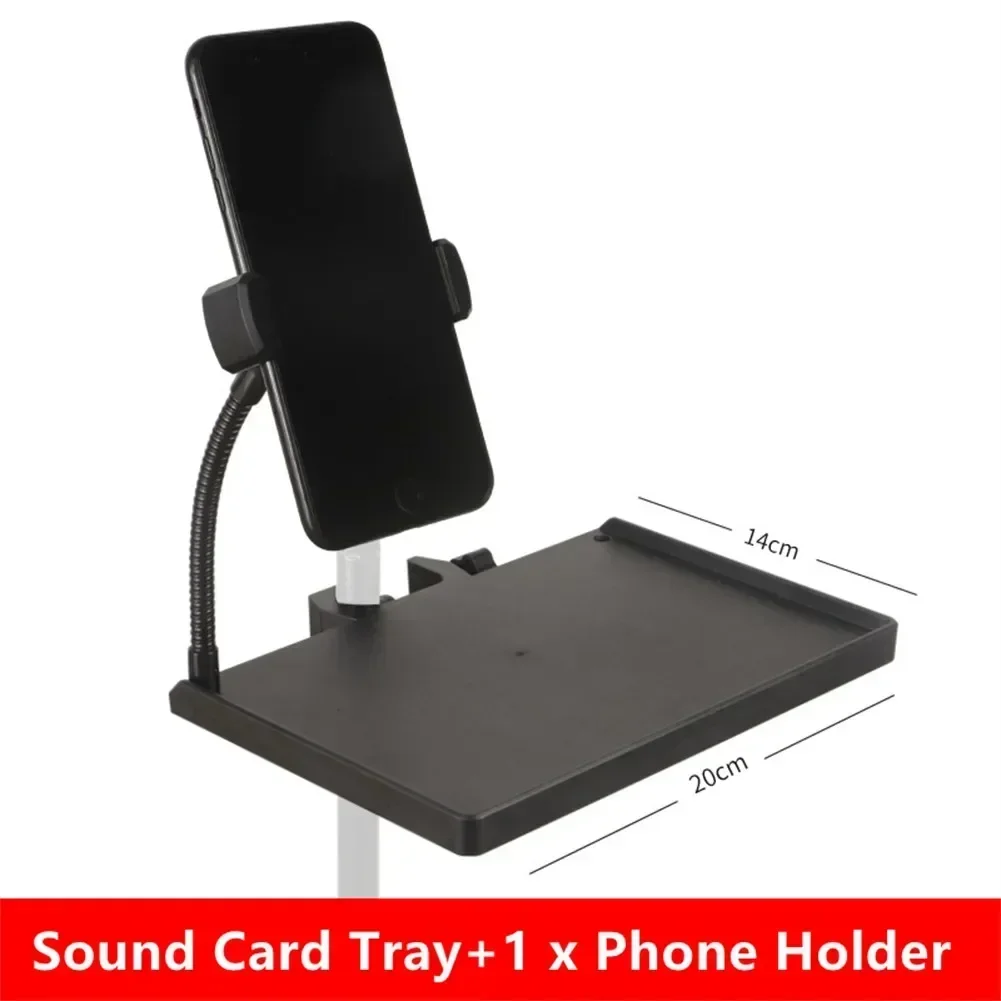 Microphone stand Microphone Stand Sound Card Tray Bracket 6cm To 10cm Width Smartphone Devices Guitar Performance Live Smartphone Holder