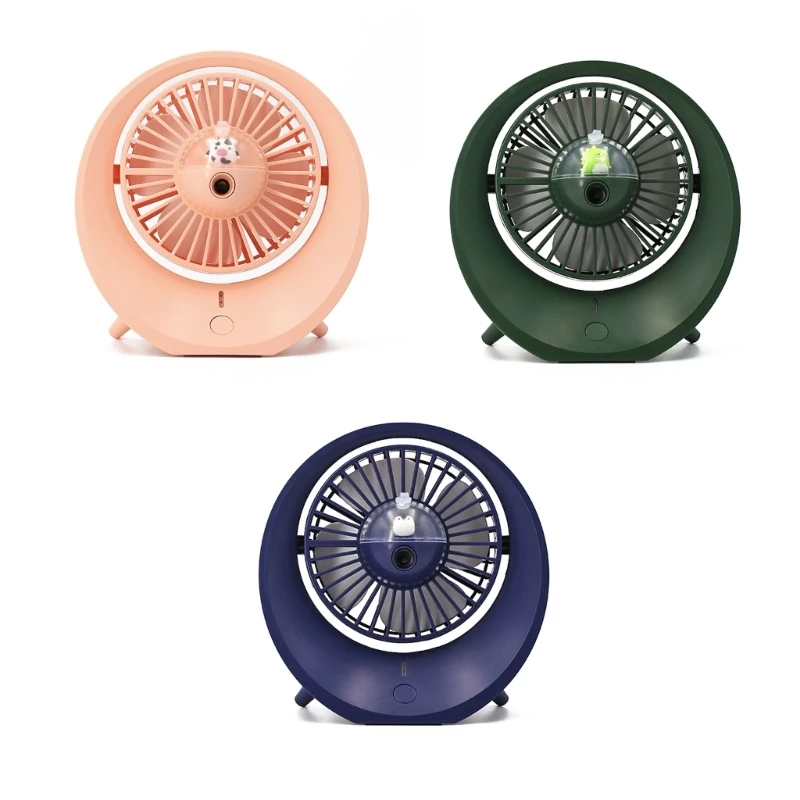 

Small Water Mist Fan Adjustable Office Bedroom Desktop Fan Small Humidifier Cooling Tool Plastic Material for Room 517C