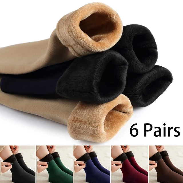 Chaussettes thermiques en laine et cachemire pour homme et femme, chaudes,  épaisses, sans couture, noires, en velours, bottes souples, pour dormir sur  le sol, hiver - AliExpress