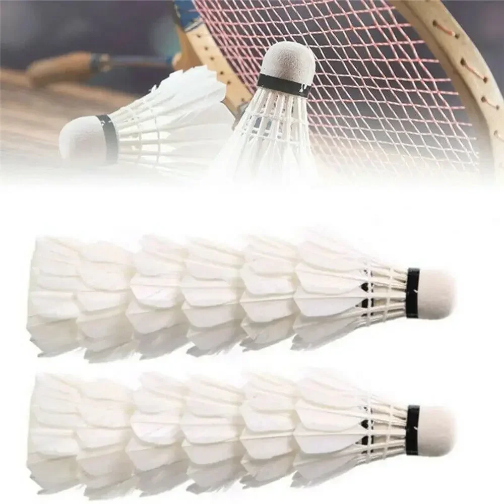 Badminton Shuttlecock Badminton Ball Feather Shuttlecock 12Pcs Professional Black Goose Feather