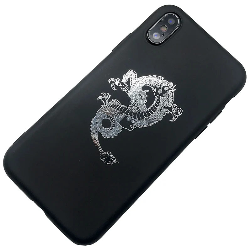 Personality Dragon Tiger Figure Yin And Yang Eight Diagrams Dragon Fight Metal Stickers Mobile Phone Computer Decorative Sticker label stickers