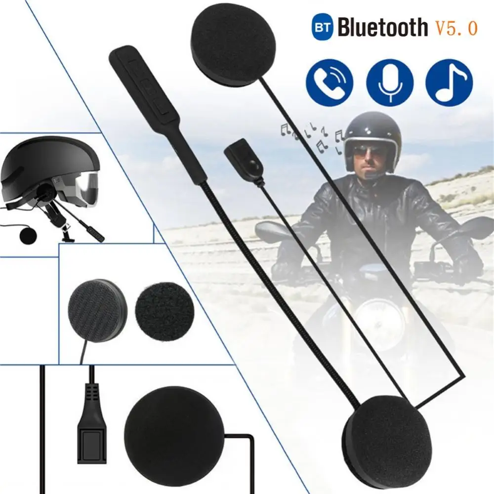 MH01 Bluetooth 5.0 Rechargeable Hands-free Motorcycle Headset Helmet Headphone