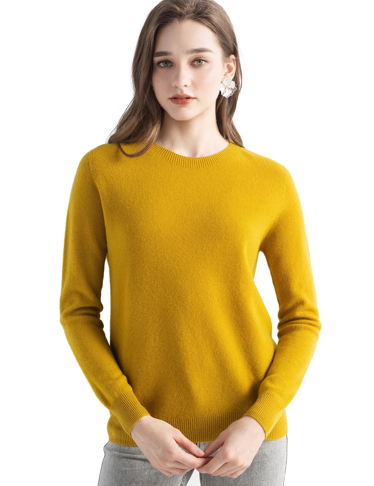 Naiste 100% meriinovillast o-kaelusega pikem sviiter S-XL (2026) 3