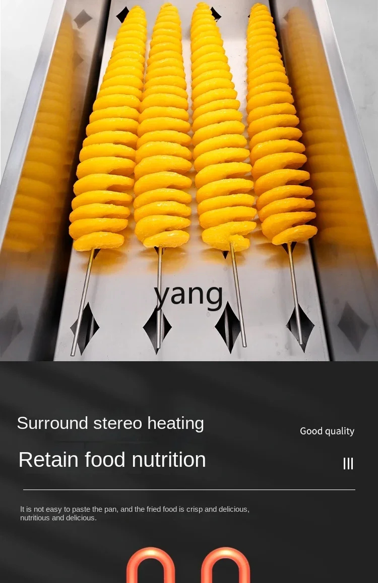 L'm'm Commercial Electric Heating Desktop Deep Frying Pan Large Capacity Stainless Steel Single Cylinder