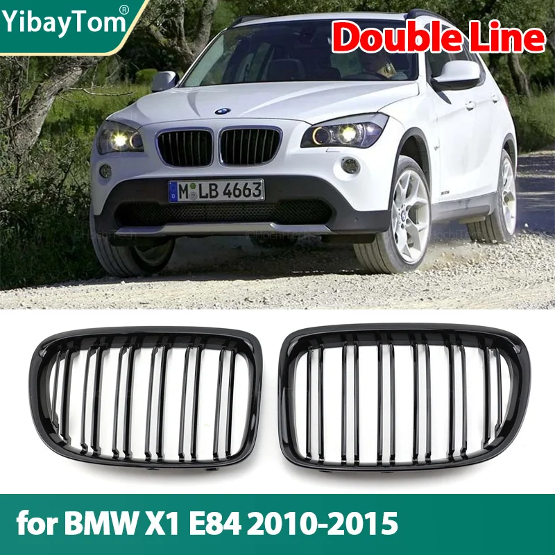

Car Front Kidney Grilles Racing grill for BMW X1 E84 2010-2015 Dual line Double Slat Auto Styling Car Accessories