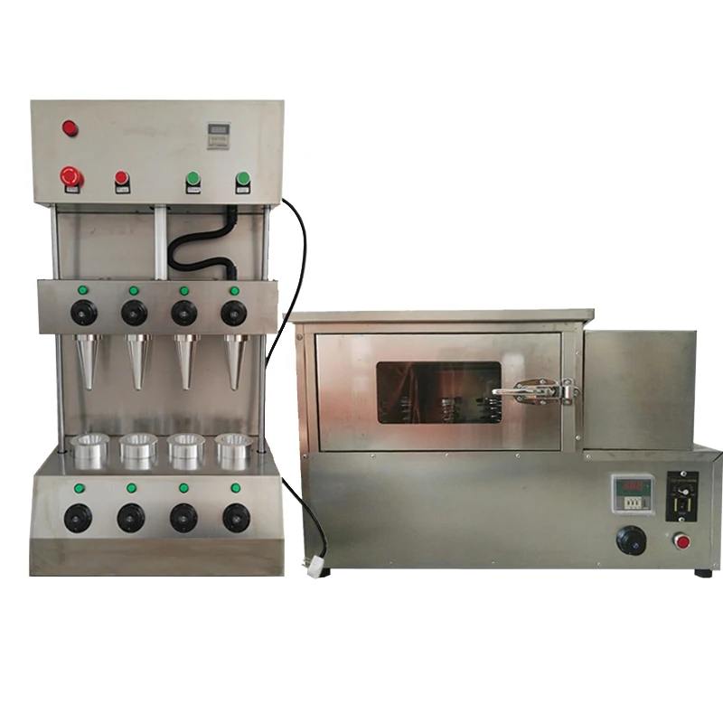 

Two Items Pizza Egg Roll Making Machine Commercial Automatic Stainless Steel Pizza Cone Machine And Pizza Oven Machine ﻿