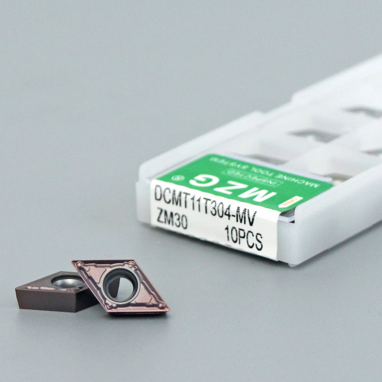 MZG 10pcs DCMT DCGT 11T308 11T304 070204 경질 합금 구리 및 알루미늄 선반 스테인레스 스틸 가공 카바이드 인서트 DCMT