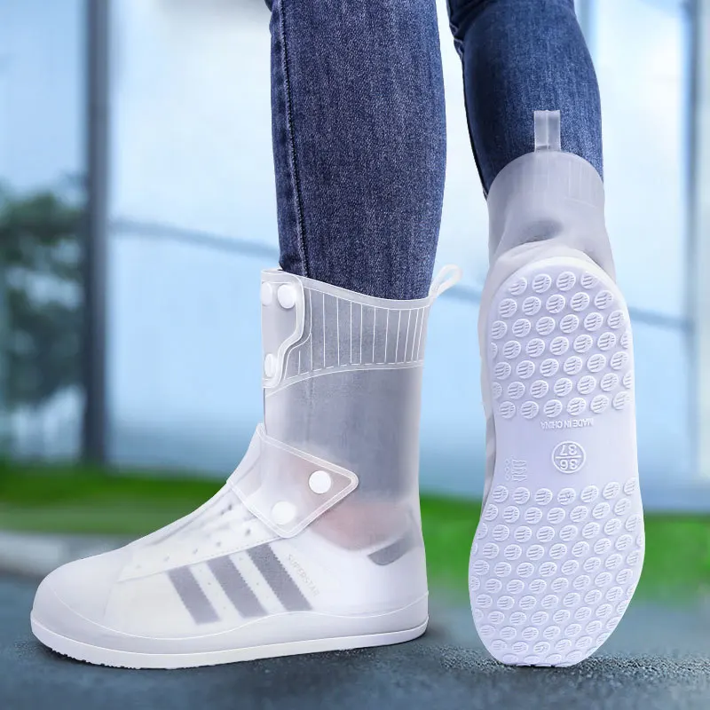 New Arrivals Women Men Mid-calf Shoes Covers Waterproof Non-slip Silicone Shoes Protector Unisex Rain Boots Pads For Rainy Day