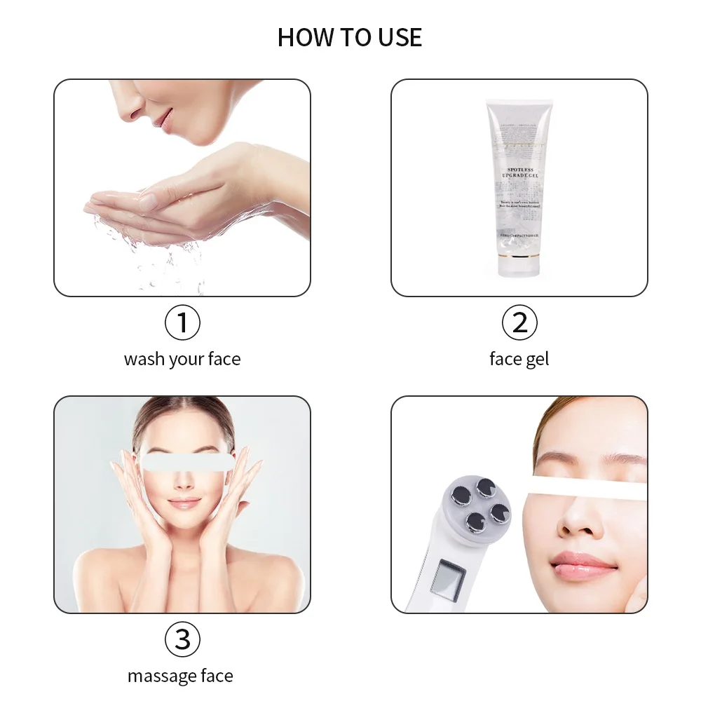 5-IN-1 RF Radio Frequency EMS Electroporation LED Photon Beauty Device Skin Lifting Tighten Anti-Wrinkle Skin Care Face Massager 5