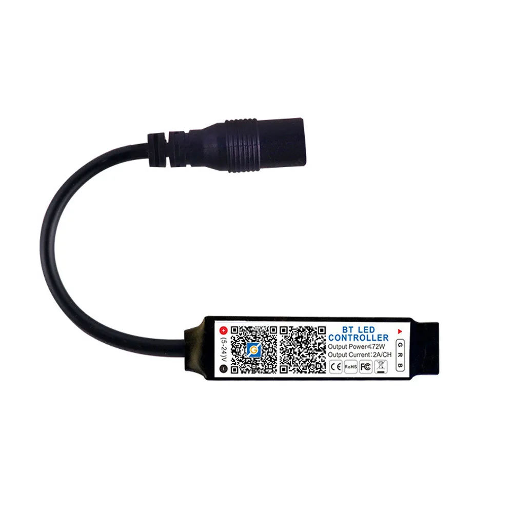LED Strip Controller Mini RGB Bluetooth-compatible Controller Music LED Light Strip Controller for RGB Tape Lights Smart APP Control DC 5V 12V 24V