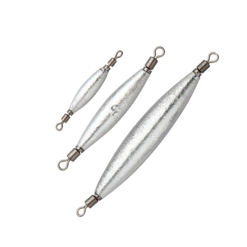

10Pcs 1.1g-3g Fishing Weights Inline Weights Sinkers Swivel Weights Quick Set Up Lead Fishing Sinker with Inner Swivels