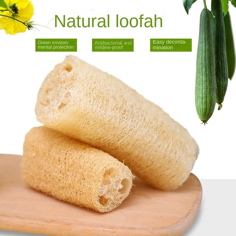 Farm Loofah Lavastoviglie Spugna Di Luffa Naturale Strofinaccio Cucina Senza Olio Bagno Naturale Strofinare Indietro