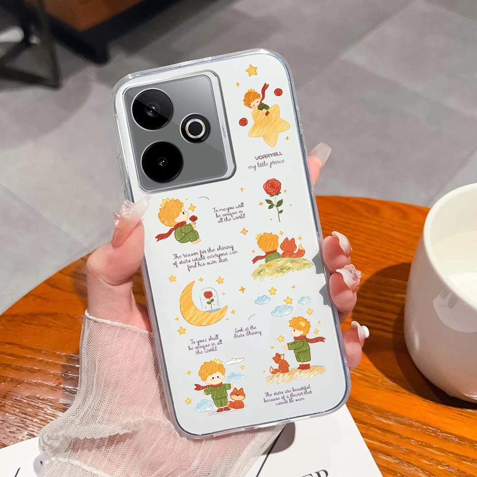 Lovely Cartoon Animals Soft Clear TPU Silicone Protective Phone Case Cover