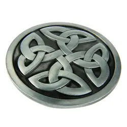 Alloy Vintage Embossed Decorative Pattern Round Belt Buckle