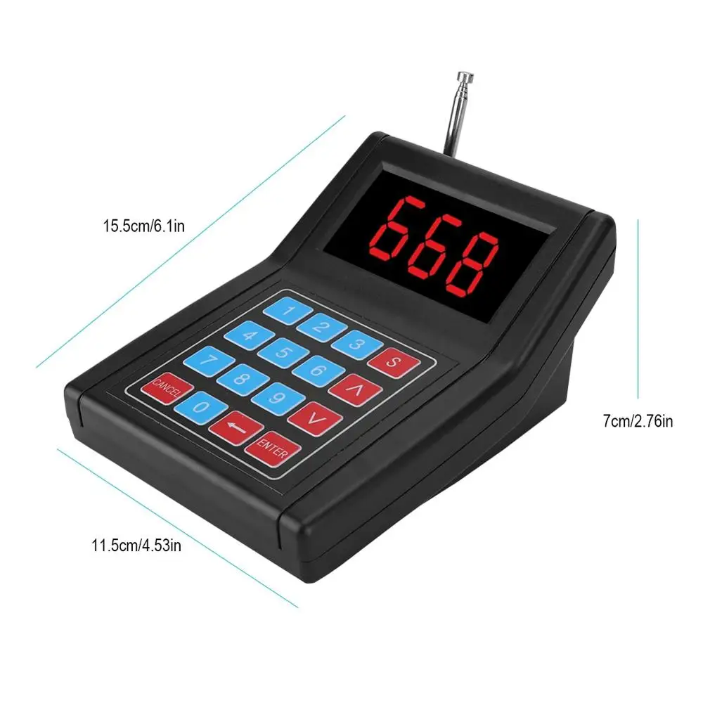 SU-668 Restaurant Pager Wireless Calling System Waiter Pager Call Customer 10 Receivers For Restaurant Nursery