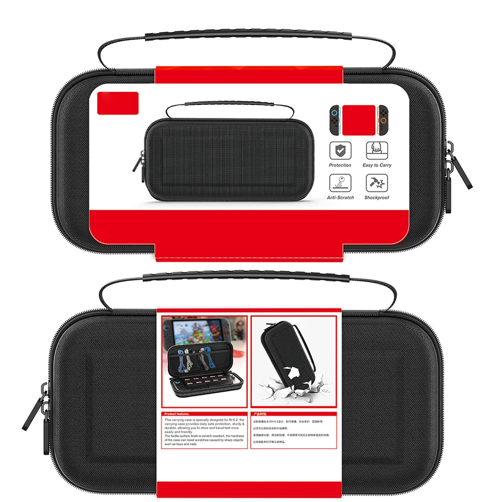 For Switch 2 Storage Bag Portable Carrying Protective Case Shockproof Travel Carrying Bag Organizer for Switch 2 Accessories 6