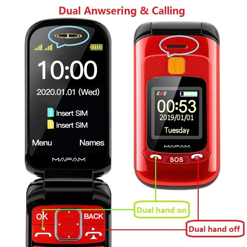 Mafam F899 Flip Elderly Cellphone Flip Phone flip phone