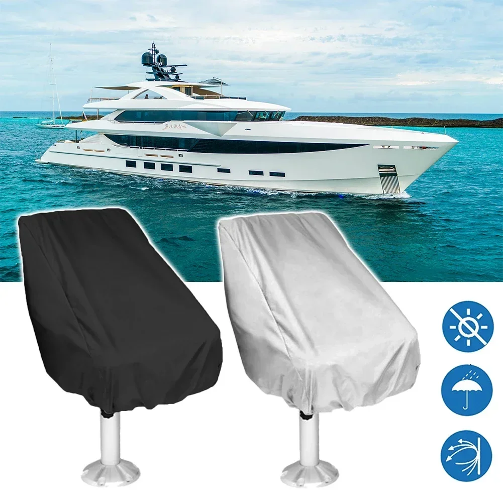Coprisedile Per Barca Pieghevole Da Esterno Impermeabile 210D Nave Resistente Ai Raggi Uv Yacht Captain Chair Chiusura Elastica Protezione Antipolvere