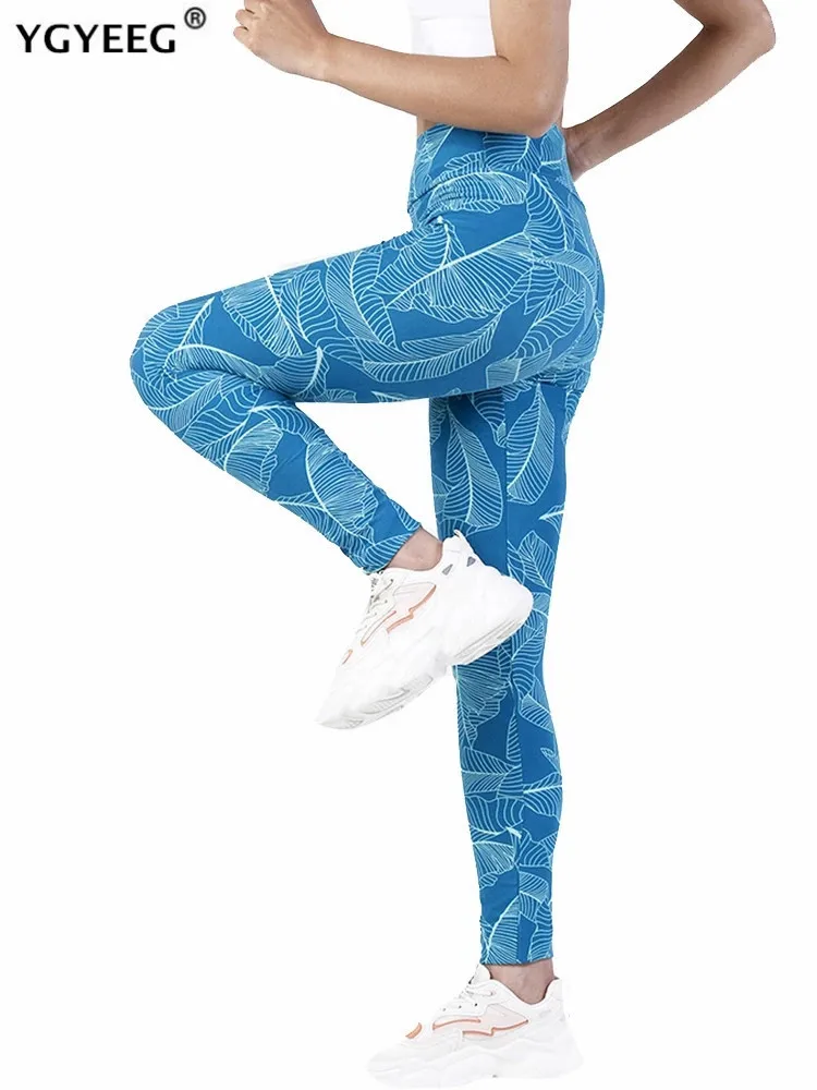 YGYEEG Yoga Pants Women Leggings Fitness High Waist Gym Push Up Solid Workout Leaf Printed Elastic Breathable Ladies Clothing ygyeeg yoga pants women leggings fitness high waist gym push up solid workout leaf printed elastic breathable ladies clothing