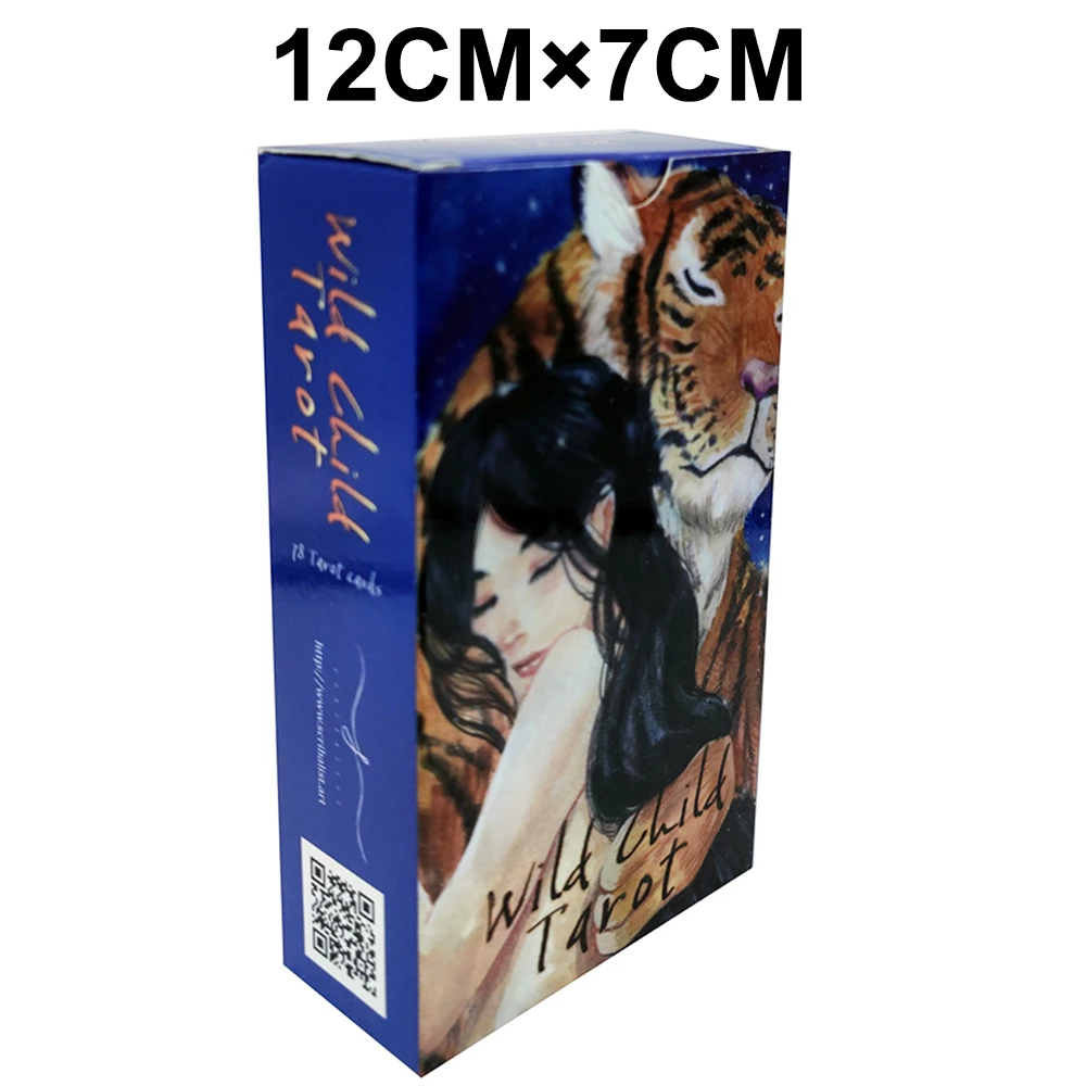 

12CM×7CM Wild Child Divination Tarot with Guide Book 78 Tarot Deck Telling Game for Beginners and Experts