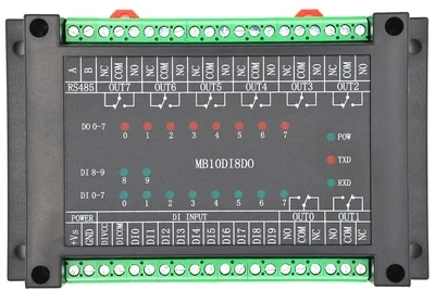 

Switch Input and Output 10 Channels Open into 8 Channels Relay Output Module RS485 MODBUS-RTU Communication