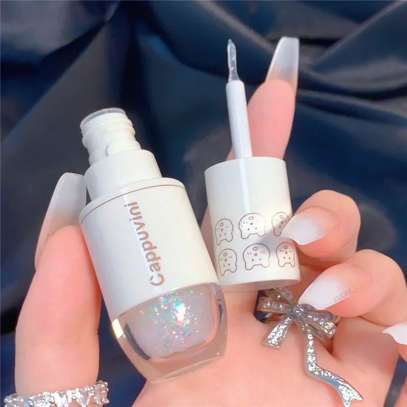 6 Colors Liquid Eyeshadow Highlight Sequins Glitter Eye Shadow Pearlescent Lying Silkworm Waterproof Lasting Shiny Eye Cosmetic eye shadow glitter makeup accessories