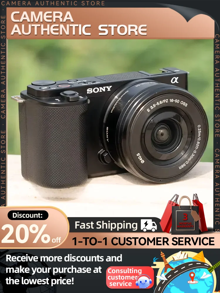 Digital Camera Sony Alpha ZV-E10 ZVE10 APS-C Mirrorless Digital Compact Camera Professional Photographer Photography 24.20MP 4K Video Cameras