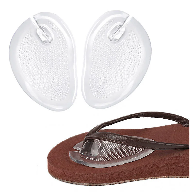 Silicone Flip Flop Forefoot Pad for Toe Anti-Pain Inserts Protectors Sandals Invisible Anti slip Massage Half Yard Soft Insoles shoe insoles forefoot pads