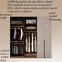 Armoires de chambre nordiques de luxe avec rangement pour vêtements, étagères de présentation, vestidores de armario abiertos, meubles de maison 2