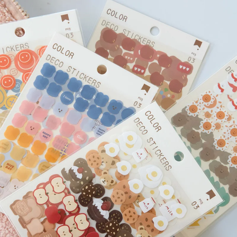 

3PCS Base Stickers Keep Cute Series Cute Hand Account Collage Decorative Stickers Custom Stickers Korean Stationery