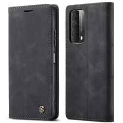 Premium Flip Wallet Case with Full Protection and Magnetic Closure - Slim Design with Card Holder - Huawei P smart (Black)