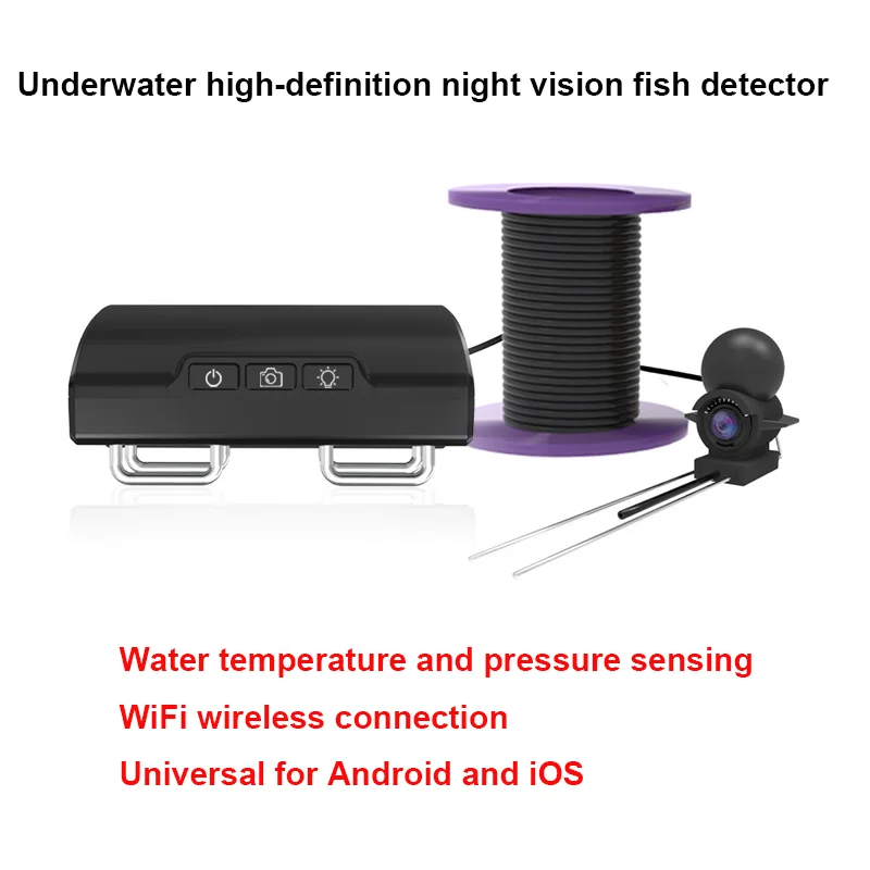 Détecteur de poissons visuel WiFi avec vision nocturne infrarouge pour pêche maritime nocturne 15-30m