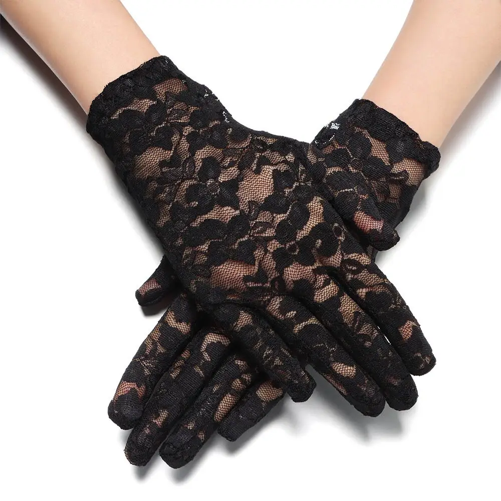 Party Sexy Dressy Gloves Women High Quality Lace Gloves Paragraph Wedding Gloves Mittens Accessories Full Finger Girls