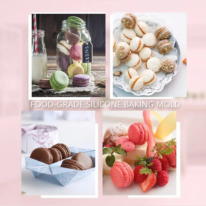 3D Macaron Fondant Silikonform für Kuchendekoration Cupcake Topper Makronen Kerze Seife Herstellung Zubehör Schokolade Süßigkeiten Dessert – Detail 4