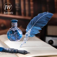 JIANWU ручка сбора чернил серии винтажная гусиная ручка пейзажный материал коллаж наклейка для скрапбукинга креативный журнал канцелярские принадлежности — изображение 4