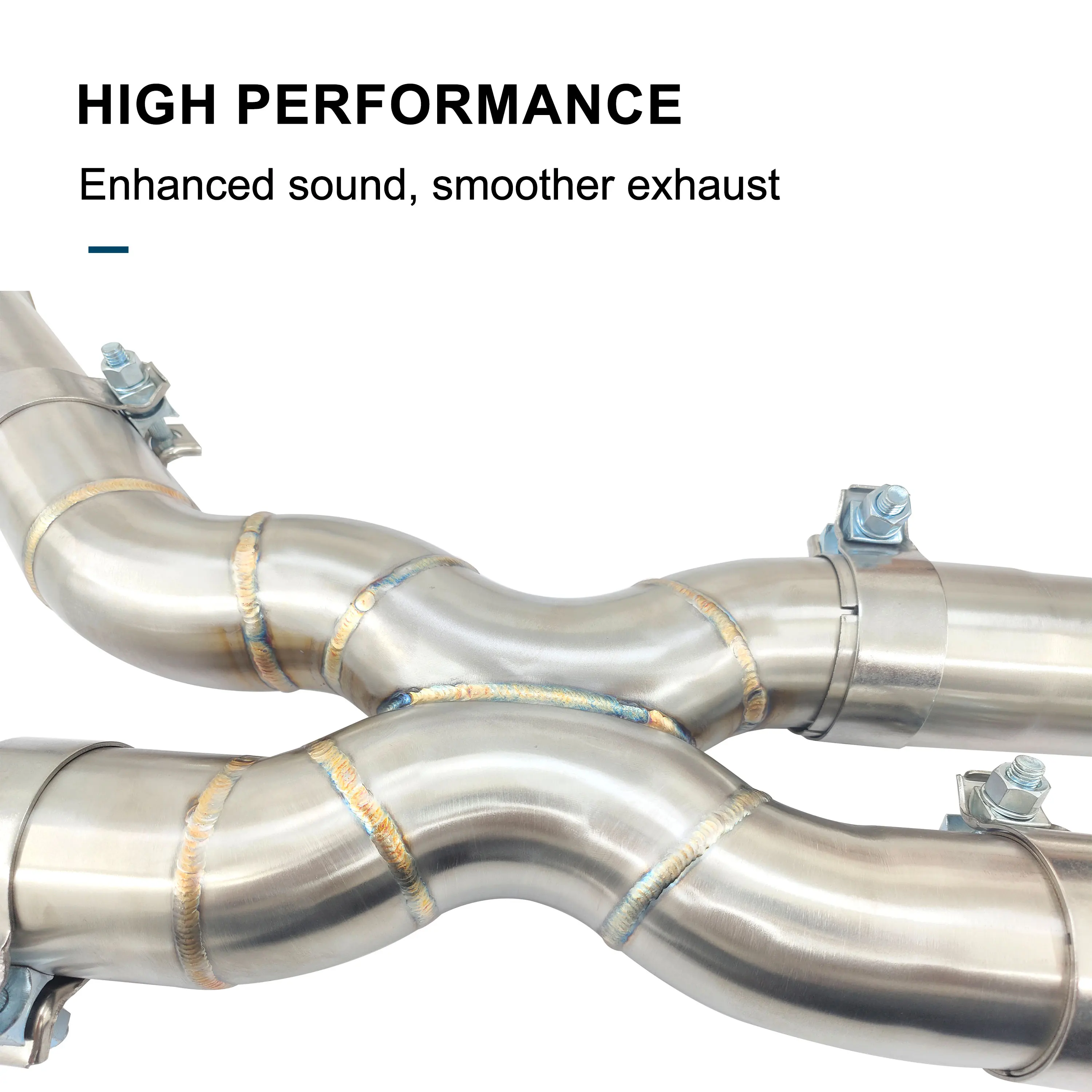 CBNT Equal Length Mid Pipe BMW G87 M2 S58 3.0T Exhaust System Middle Pipe 70mm/2.75inches SS304 Performance Exhaust-Pipe