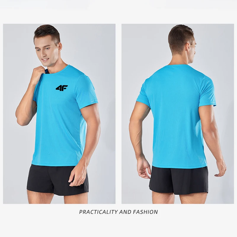 Mens Quick-Dry Breathable Training T-Shirt - Summer Gym Fitness Top