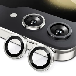 Premium Metal Camera Lens Protector with 9H Tempered Glass - Anti - Scratch Shield - Galaxy Z Flip 7 (Silver)