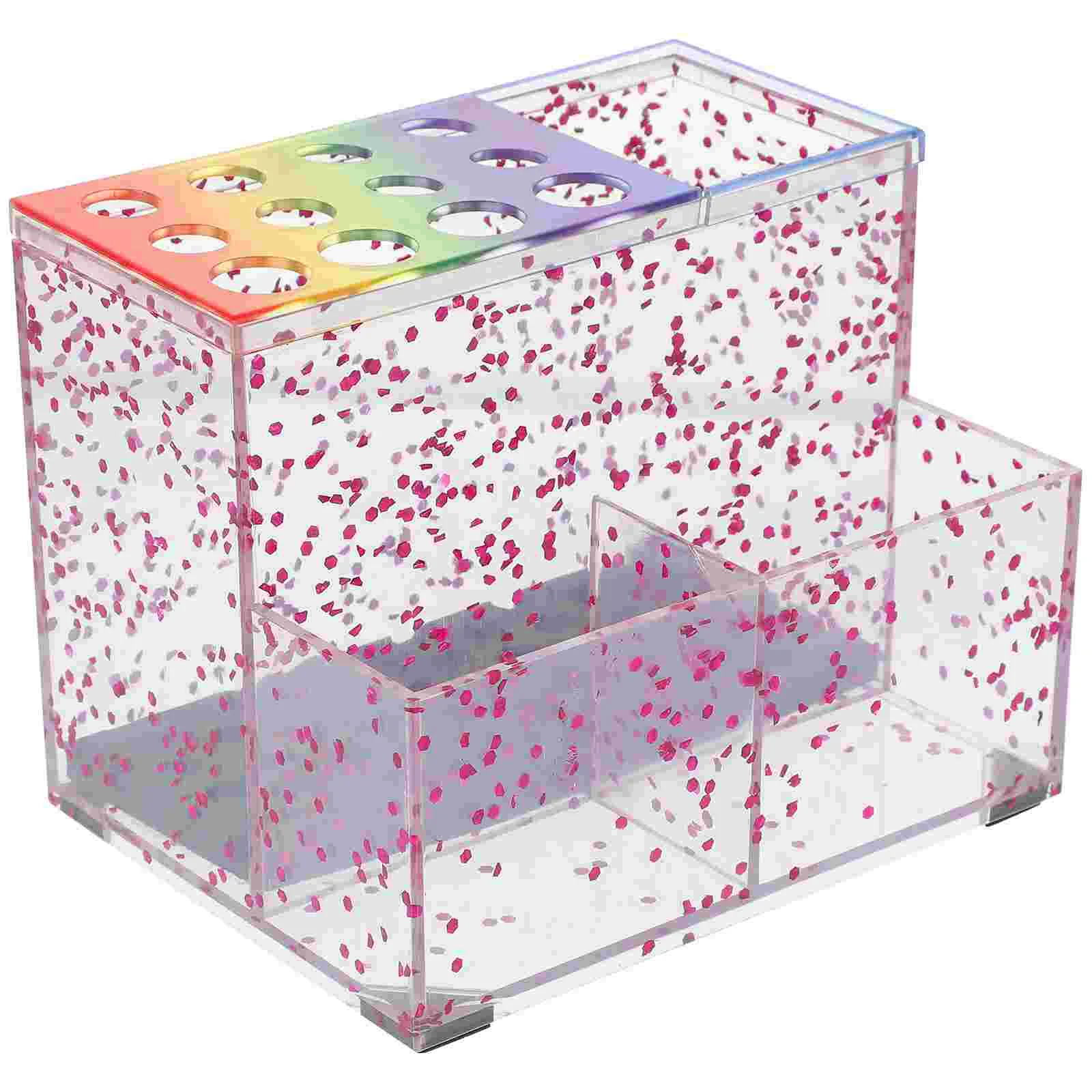 

Makeup Desk Organizer With Multi-chambers Countertop Organizer for Cosmetics Vanity Holder
