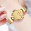 Hannah Martin Top Brand Women Stainless Steel Mesh With White Rose Gold Clock Original Japanese Quartz Movement Luxury Watches 4
